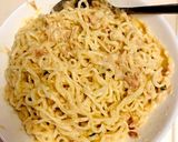 塩ラーメンで冷製カルボナーラ風作り方3写真