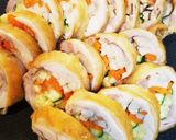 たっぷり野菜のチキンロール巻き☆作り方7写真