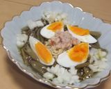 ジュンサイとカニ缶の冷やし麺作り方6写真