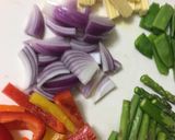 カラフル野菜のカレーソース和え作り方1写真