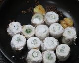 焼きちくわのオクラ&インゲン詰め片栗焼き作り方11写真
