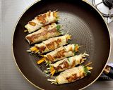 大葉とはりはりネギの肉巻き野菜作り方5写真