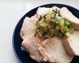 最強おつまみ　しっとり鶏ハムのねぎ塩昆布作り方8写真