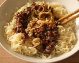 ナッツいっぱい!タコライス風冷ラーメン作り方8写真