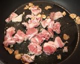 豚と茸の塩昆布ガリバタポン酢パスタ♡作り方2写真