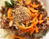 レンジでカルボナーラビビンバ丼風作り方14写真