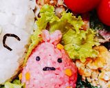 すみっコぐらしキャラ弁しろくま&ふろしき作り方2写真