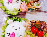 すみっコぐらしキャラ弁しろくま&ふろしき作り方4写真