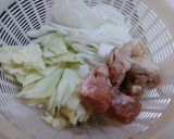 一人鍋で鶏すき焼きうどん作り方1写真