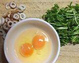 豆苗☆ちくわ☆卵でチャチャっとチャーハン作り方1写真