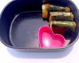 女子中学生　弁当　あじさい弁当　詰め方作り方5写真