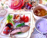 女子中学生　弁当　あじさい弁当　詰め方作り方11写真