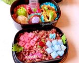 女子中学生　弁当　あじさい弁当　詰め方作り方12写真
