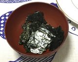 中性脂肪減少!海苔1枚を味噌汁へ作り方1写真