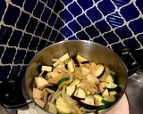 鯖缶と夏野菜のトマトカレー作り方3写真