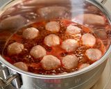 丸めて煮込む、簡単【煮込みミートボール】作り方4写真