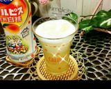 カルピス完熟白桃牛乳水割りジュース作り方14写真