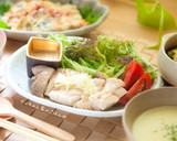 ふんわりとろとろ⁂山芋とニラのお焼き作り方6写真