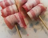 コンニャクベーコン巻きねぎ塩がけ作り方2写真