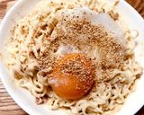 塩ラーメンで冷製カルボナーラ風作り方4写真