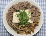 料理番組☆乾燥舞茸で牛肉と豆腐のさっと煮作り方17写真