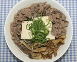 料理番組☆乾燥舞茸で牛肉と豆腐のさっと煮作り方17写真
