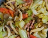 麺つゆ☆ベーコン＆キャベツの和風パスタ作り方5写真