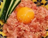 簡単美味☆まぐろユッケ風作り方5写真