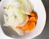 豚こま団子と野菜大葉の甘辛梅だれ炒め作り方5写真