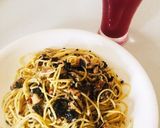 手作りゆかりの生パスタ風ペペロンチーノ作り方8写真