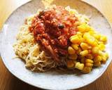 凍らせコーンとミートソースのラーメン♪作り方8写真