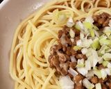 簡単♪出汁スープで食べる納豆パスタ作り方3写真