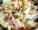 ご飯にON!キャベツとさつま揚げ丼作り方7写真