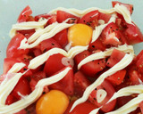 トマトと卵のにんにく•マヨネーズ焼き作り方2写真