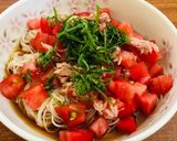 トマトとツナのぶっかけそうめん作り方6写真