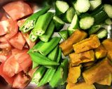 簡単！夏野菜と豚しゃぶのポン酢マヨサラダ作り方2写真