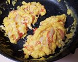 カニ玉半熟オムレツ冷やし中華作り方3写真