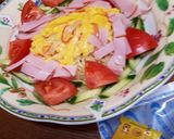 カニ玉半熟オムレツ冷やし中華作り方4写真
