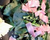 スティックセニョールの葉とベーコン炒め作り方1写真