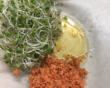 スプラウトと鮭ほぐしの和風パスタ作り方2写真