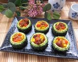 夏らしさ満点！栄養満点！ゴーヤの鶏肉詰め作り方10写真