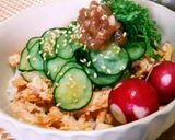 自家製サケフレークのてんこ盛り丼作り方5写真