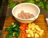 鶏むね肉と色野菜のカレーマヨ作り方1写真