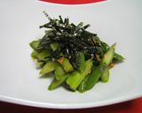 アスパラで２品★しょうが醤油と温玉のせ作り方3写真