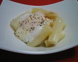 アスパラで２品★しょうが醤油と温玉のせ作り方4写真