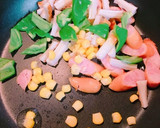 お弁当に！竹輪とソーセージのカレー炒め作り方4写真