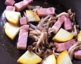 白キクラゲと夏野菜のネバコリ和風パスタ作り方4写真