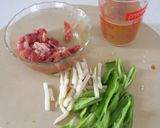 チンジャオロースのあんかけ焼きそば作り方1写真