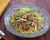 チンジャオロースのあんかけ焼きそば作り方7写真