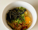 ひきわり納豆で【納豆の卵焼き】玉子焼き作り方1写真